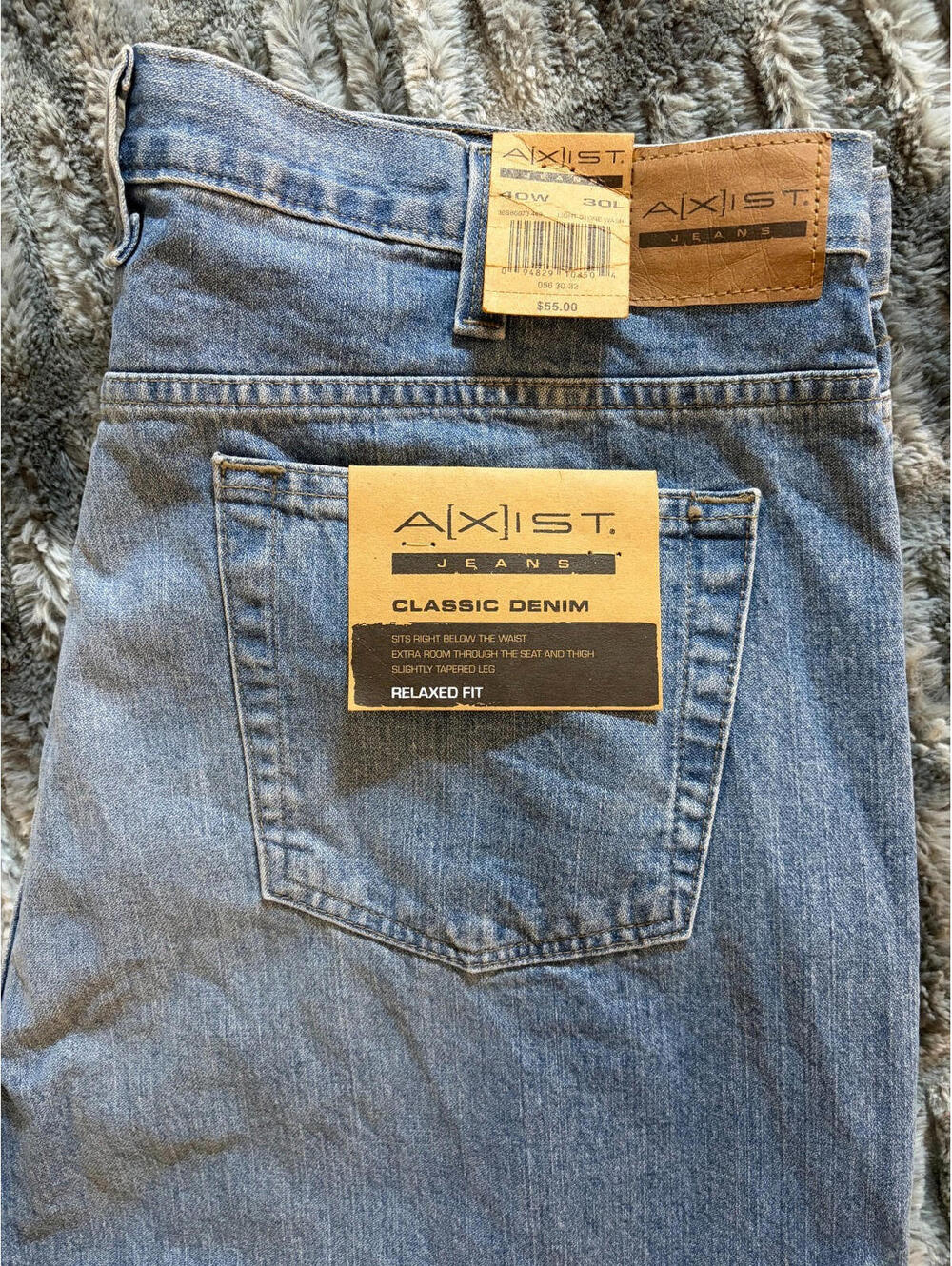 A|X|IST Relaxed Fit Jeans Men's Medium Wash Blue Size W40 x L30